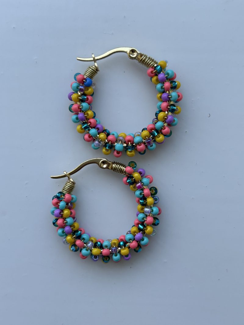 Tropical Bloom Hoops Earrings