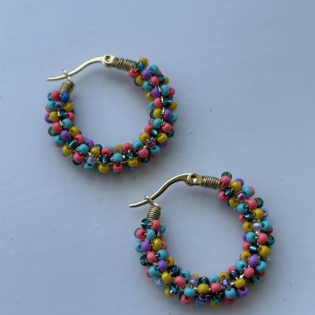 Tropical Bloom Hoops Earrings