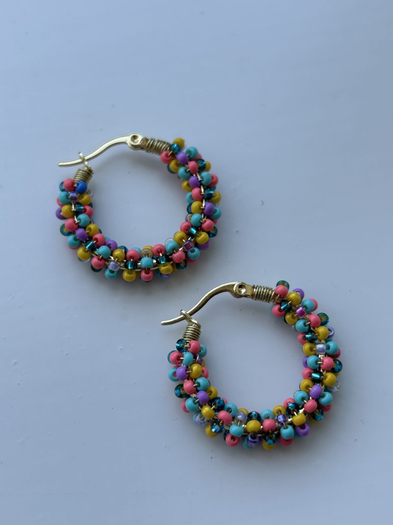 Tropical Bloom Hoops Earrings
