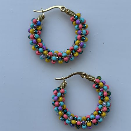 Tropical Bloom Hoops Earrings