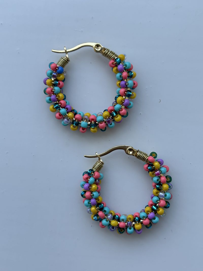 Tropical Bloom Hoops Earrings