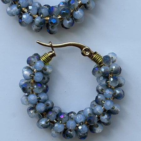 Stormy weather crystal hoops