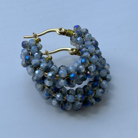 Stormy weather crystal hoops