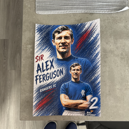 Sir Alex Ferguson Inspired Football Art Print – A4 Sports Wall Art – Manager Legend Poster