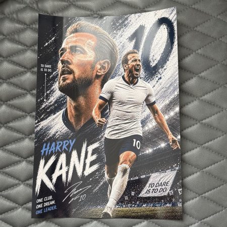 Harry Kane Inspired Football Poster Print – A4 Sports Wall Art