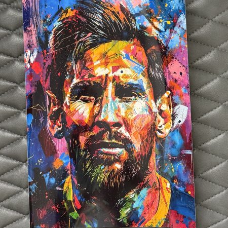 Colourful Football Legend Inspired Pop Art Print – A4 Modern Sports Wall Art Poster