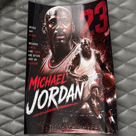 Michael Jordan Inspired Basketball Poster Print – A4 Sports Wall Art