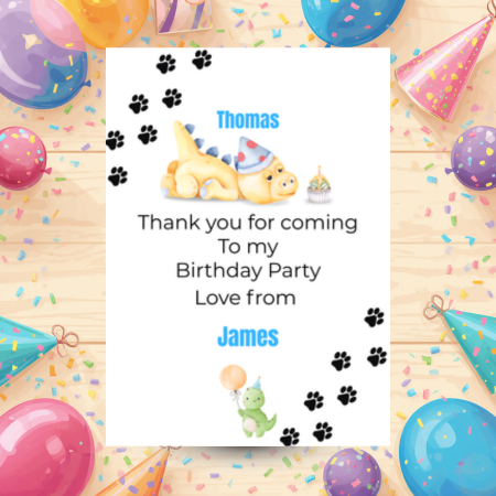 Dinosaur Birthday Party Kit Editable Canva Bundle Instant Download