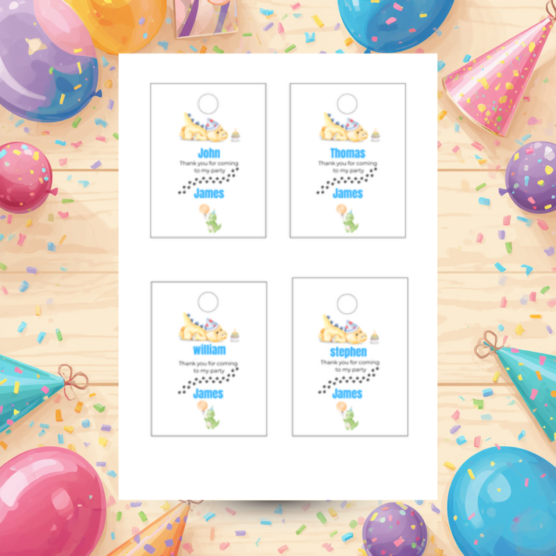 Dinosaur Birthday Party Kit Editable Canva Bundle Instant Download
