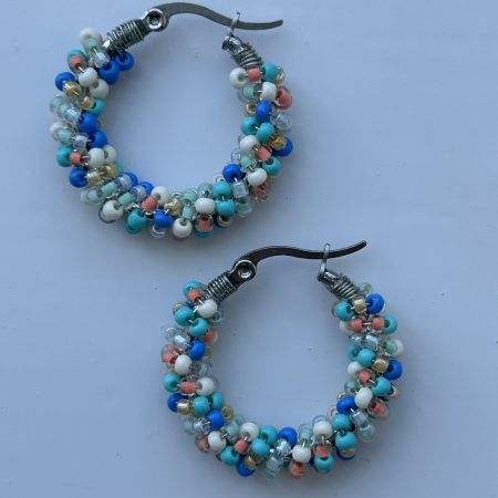 Beach days hoops earrings
