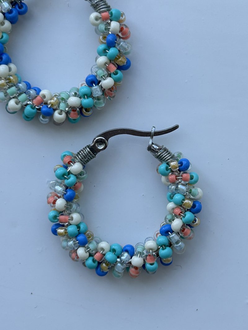 Beach days hoops earrings
