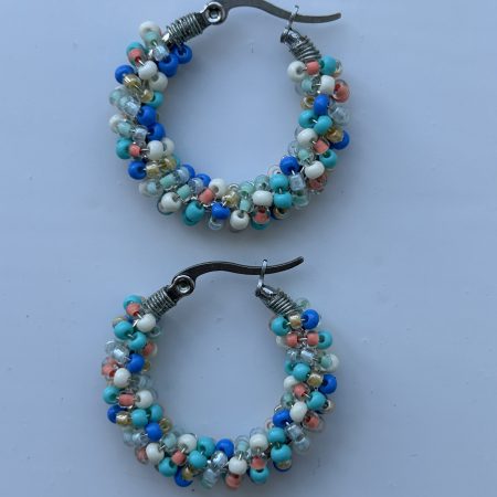 Beach days hoops earrings