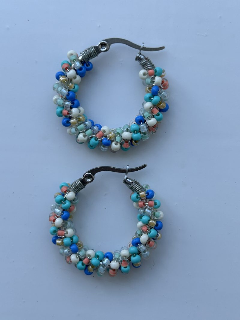 Beach days hoops earrings