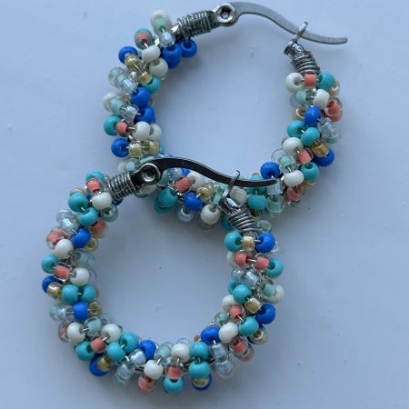 Beach days hoops earrings