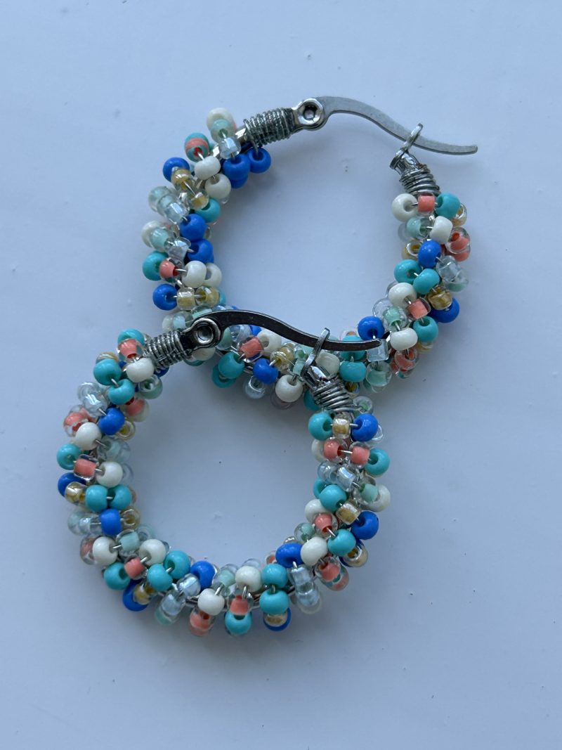 Beach days hoops earrings