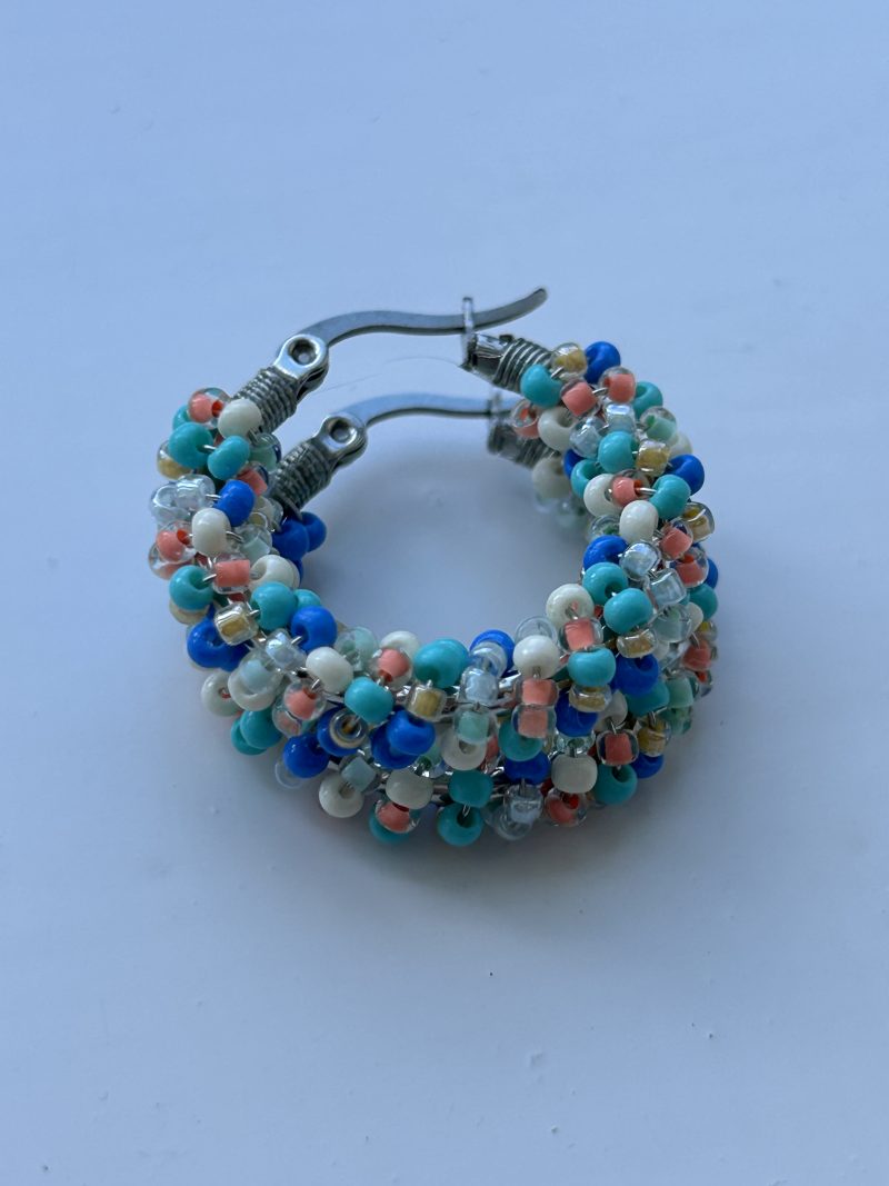 Beach days hoops earrings