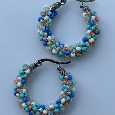 Beach days hoops earrings