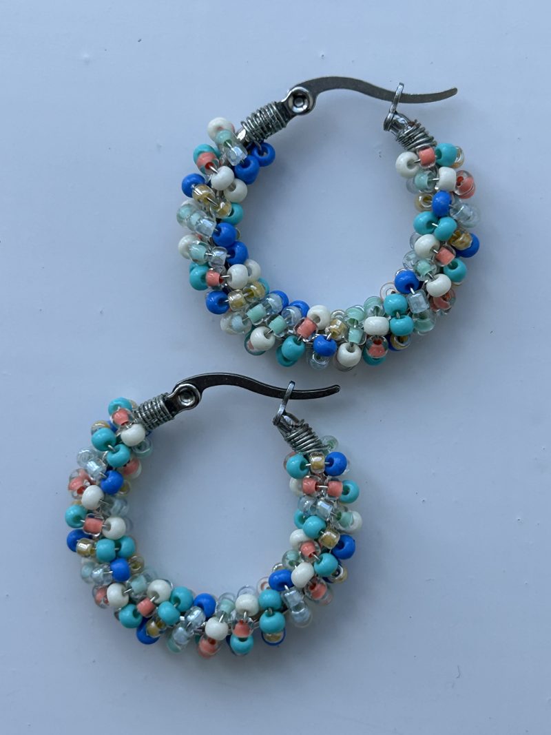 Beach days hoops earrings