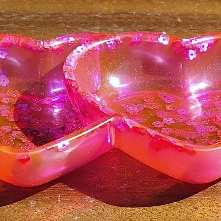 Resin Heart Trinket Dish