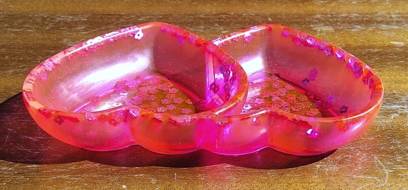 Resin Heart Trinket Dish