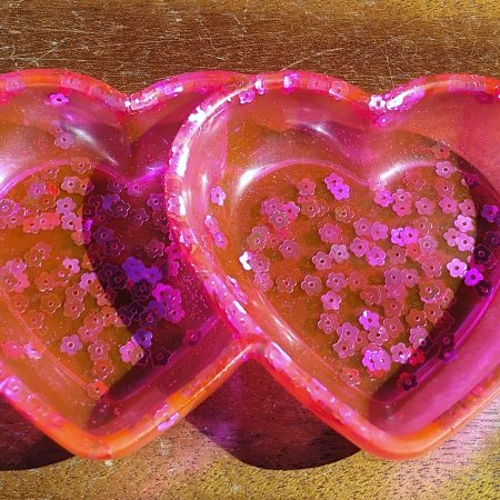 Resin Heart Trinket Dish