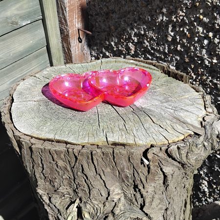 Resin Heart Trinket Dish