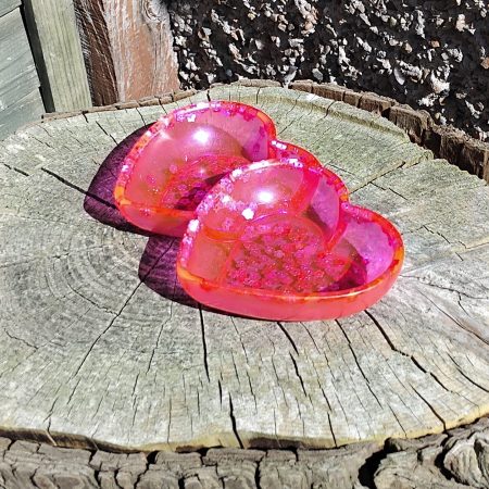 Resin Heart Trinket Dish