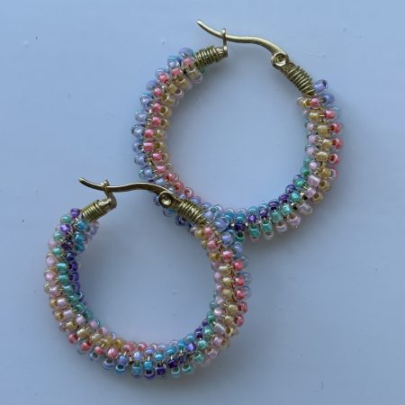 Rainbow hoops earrings