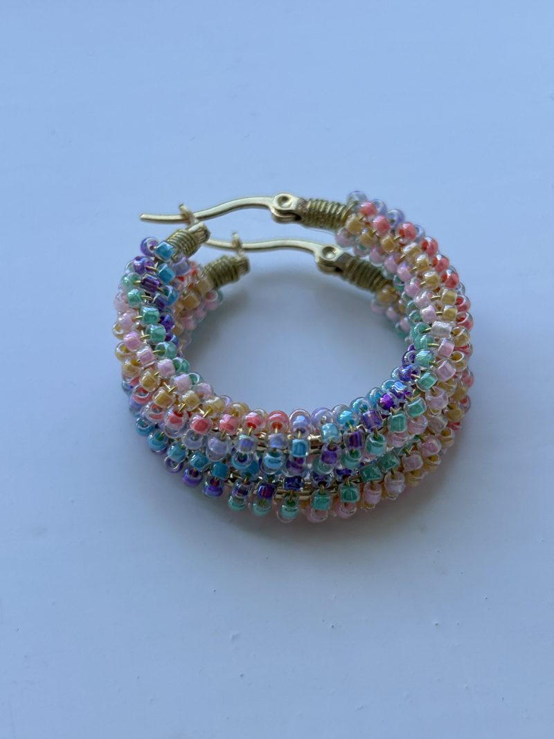 Rainbow hoops earrings