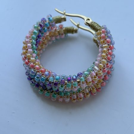 Rainbow hoops earrings