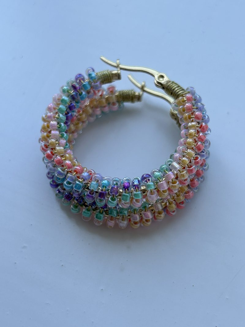 Rainbow hoops earrings