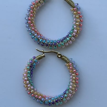 Rainbow hoops earrings