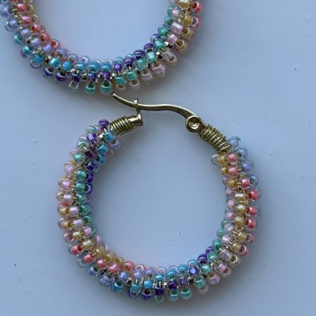 Rainbow hoops earrings