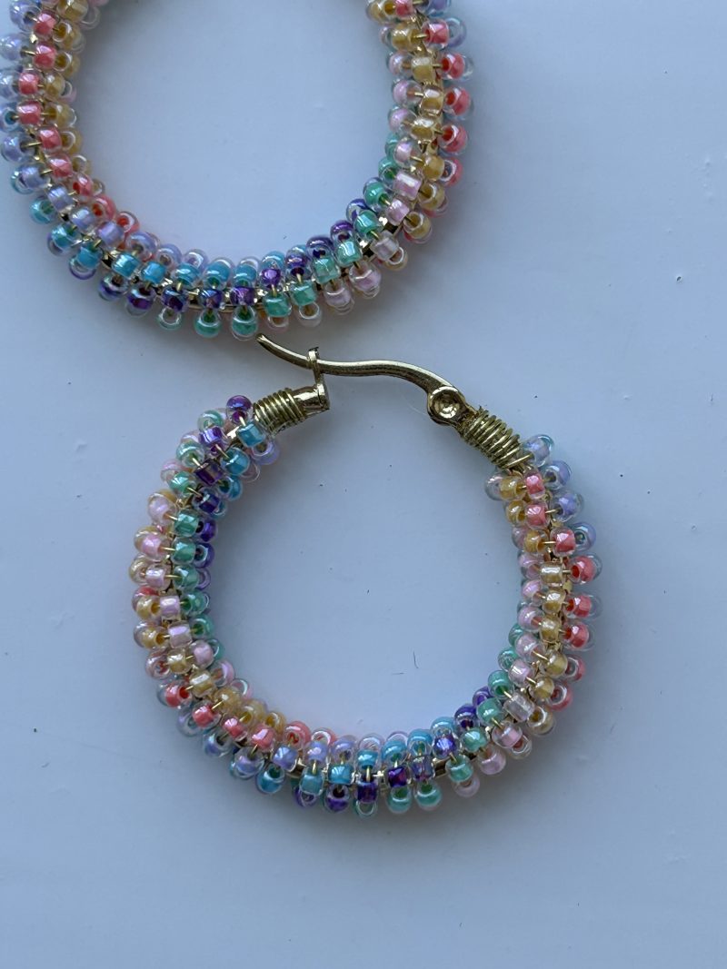 Rainbow hoops earrings
