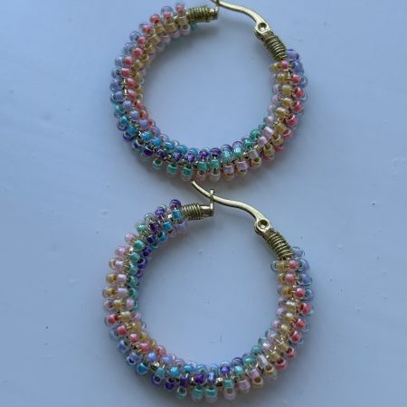Rainbow hoops earrings