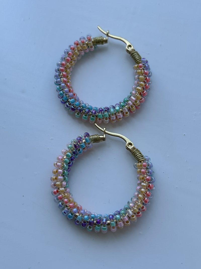 Rainbow hoops earrings