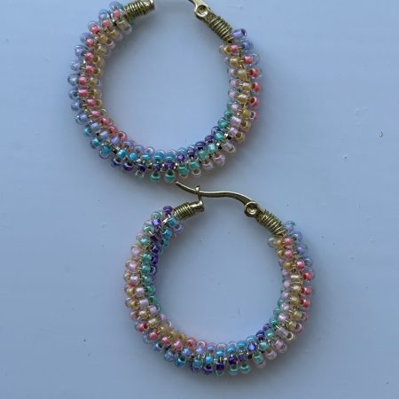 Rainbow hoops earrings