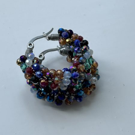 Disco Nights crystal hoops earrings