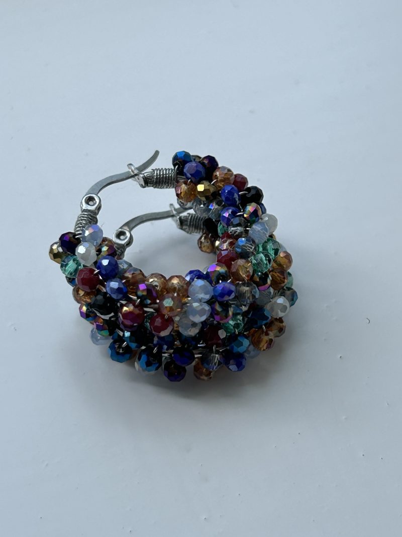 Disco Nights crystal hoops earrings