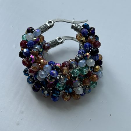 Disco Nights crystal hoops earrings