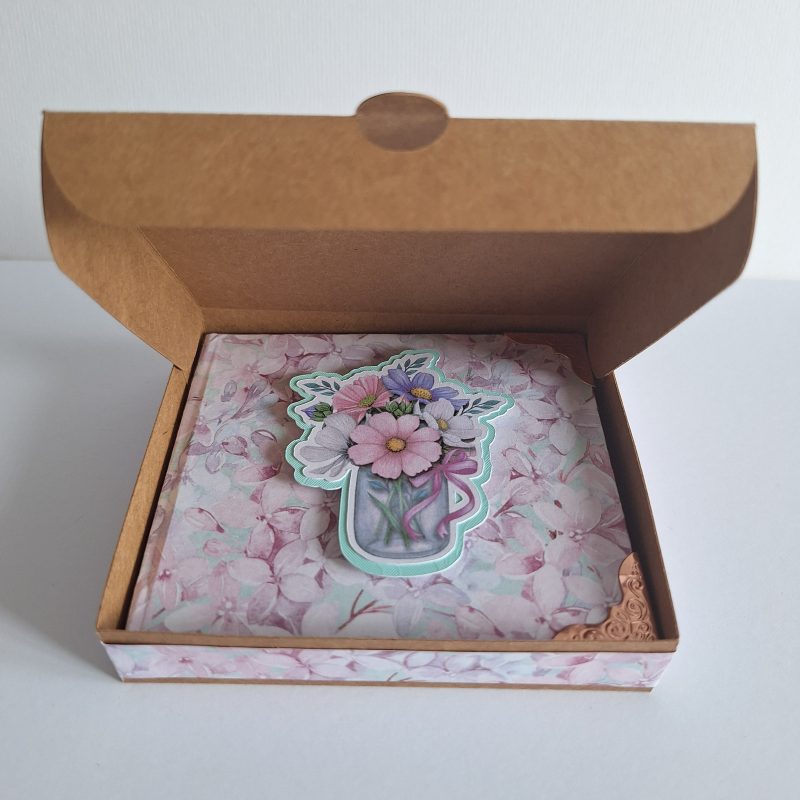 Handmade Pink Floral Notebook