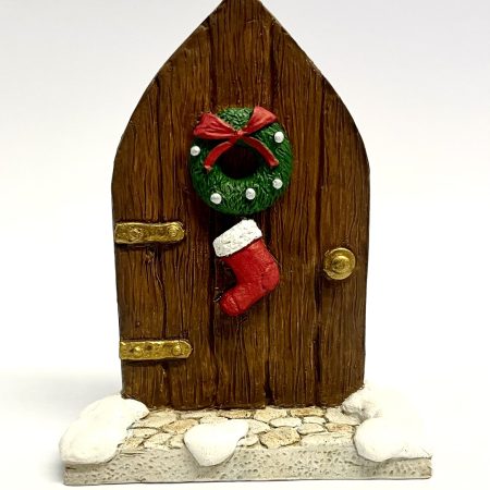 ‘Home for Christmas’ Hand Painted Fairy Door