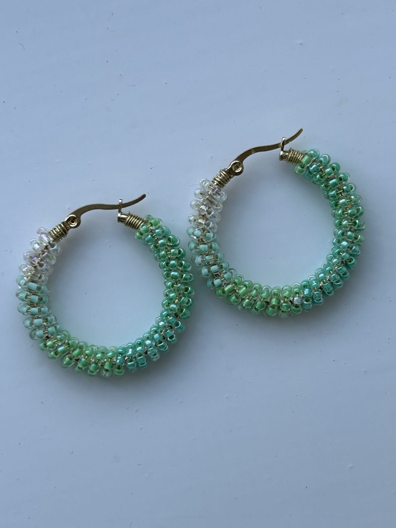 Mint Sorbet Hoops Earrings
