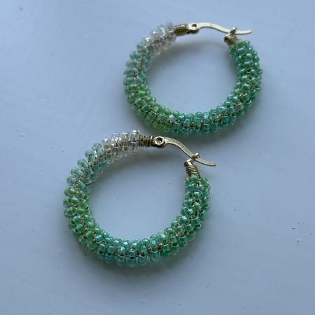 Mint Sorbet Hoops Earrings