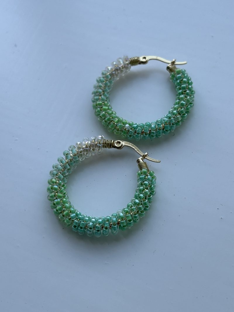 Mint Sorbet Hoops Earrings