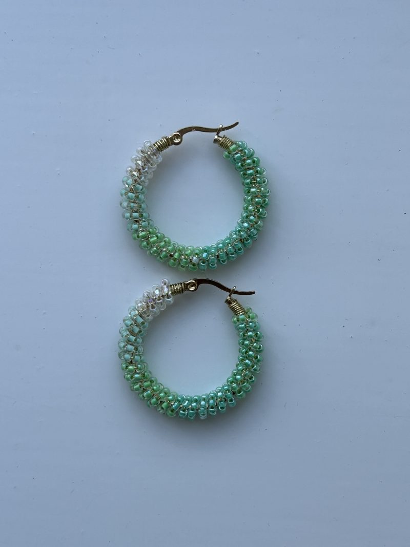 Mint Sorbet Hoops Earrings