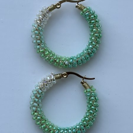 Mint Sorbet Hoops Earrings