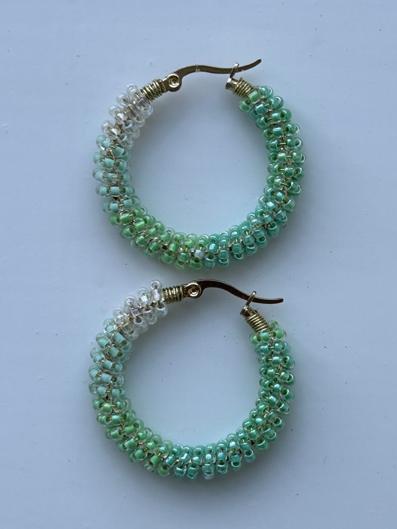 Mint Sorbet Hoops Earrings