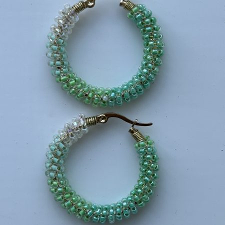 Mint Sorbet Hoops Earrings