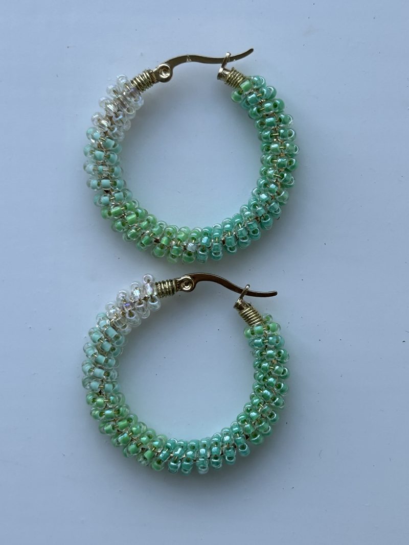 Mint Sorbet Hoops Earrings